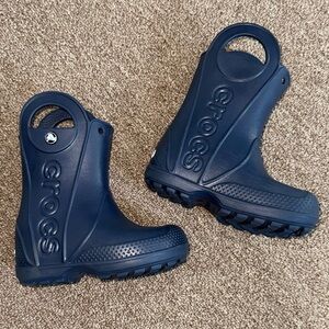 CROCS Navy Blue Toddler Handle It Rain Boots